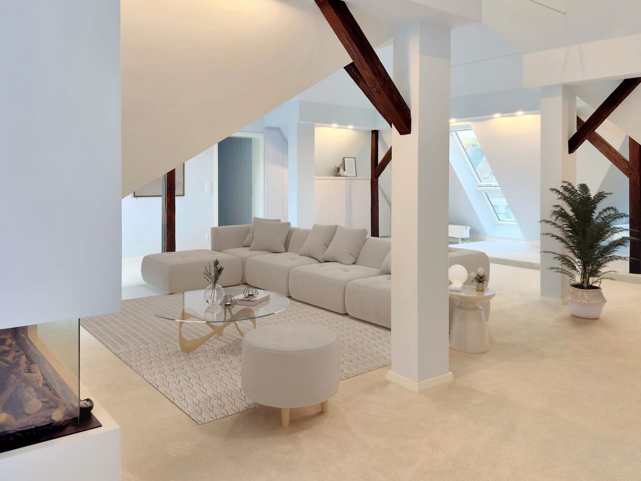 Maisonette-Penthouse in Kleefeld: Dachterrasse und Balkon, Design-EBK, Sauna, 2 Bäder etc.